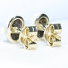 Solid Opal Gold Studs Rear View