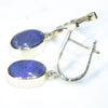 Gold Opal Earrings Side View