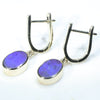 Natural Solid Boulder Opal Gold Earrings (9 x 7mm) Code EE03
