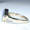 Australian Crystal Opal and Diamond Gold Ring - Size 6.75 US Code  EM75