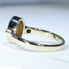 Solid Opal Gold Ring Side View