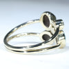 Natural Australian Boulder Opal and Green Garnet Gold Ring Size - 7 US Code  EM74