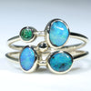 3 Beautiful Solid Boulder Opals and Tzavorite Green Garnet
