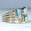Natural Australian Opal and Gem Stone Gold Ring  - Size 7.75 Code - EM70