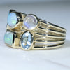 Gorgeous Opals with Rainbow Moonstone and Aquamarine