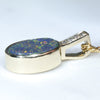 Gold Opal Pendant Side View