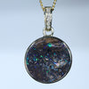 Natural Australian Koroit Opal Matrix Gold Pendant with Diamonds