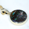 Easy Wear Gold Opal Round Pendant Design