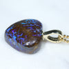Gold Opal Pendant Side View