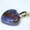 Gold Opal Pendant Side View
