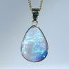 Lightning Ridge Crystal Opal 18k Gold Pendant (16mm x 11.5mm) Code - AA35