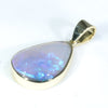 Lightning Ridge Crystal Opal 18k Gold Pendant (16mm x 11.5mm) Code - AA35