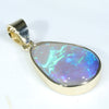 Lightning Ridge Crystal Opal 18k Gold Pendant (16mm x 11.5mm) Code - AA35