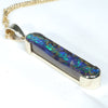Gold Opal Pendant Side View