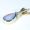 Gold Opal Pendant Side View