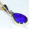 Gold Opal Pendant Side View