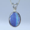 Natural Australian Boulder Opal Silver Pendant
