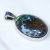 Silver Opal Pendant Side View