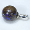 Silver Opal Ball Pendant Side View