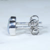Silver Opal Studs Side View