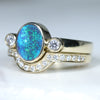 Easy Wear Gold Opal Wedding Set Ring Design