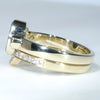 Gold Opal Wedding Set Side View