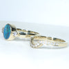 Lightning Ridge Solid Black Opal & Diamond Gold Engagement and Wedding Ring Set - Size 6 US Code DWB10J