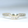 Diamond Fitted Wedding Band On its Own - Fits Opal Engagement Ring