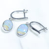 Easy Wear Silver Opal Huggie Earring Design 