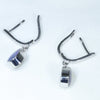 Silver Opal Earrings Side View