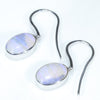 Silver Opal Earrings Side View