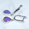 Easy Wear Silver Opal Huggie Earring Design