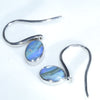 Silver Opal Earrings Side View