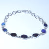 Australian Boulder Opal Silver Bracelet 16.5cm - 20cm Code  CC09