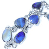 Australian Boulder Opal Silver Bracelet 16cm - 20.5cm Code  CC05