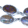 Australian Boulder Opal Matrix Silver Bracelet 18cm - 22cm Code  CC11