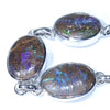 Australian Boulder Opal Matrix Silver Bracelet 18cm - 22cm Code  CC11