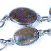 Australian Boulder Opal Matrix Silver Bracelet 18cm - 22cm Code  CC11