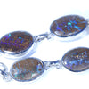 Australian Boulder Opal Matrix Silver Bracelet 18cm - 22cm Code  CC11