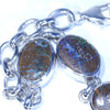 Australian Boulder Opal Matrix Silver Bracelet 18cm - 22cm Code  CC11