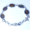 Australian Boulder Opal Matrix Silver Bracelet 18cm - 22cm Code  CC11