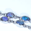 Australian Boulder Opal Silver Bracelet 16cm - 20.5cm Code  CC00