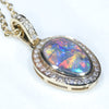 Gold Opal Pendant Side View