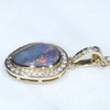 Gold Opal Pendant Side View