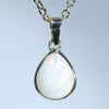 Natural Australian White Opal Gold Pendant