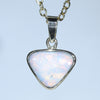 Natural Australian White Opal Gold Pendant