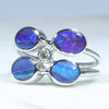 Gorgeous Multi Opal White Gold Ring