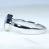 White Gold Opal Ring Side View