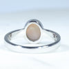 Solid Opal White Gold Ring Rear View