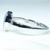 White Gold Opal Ring Side View